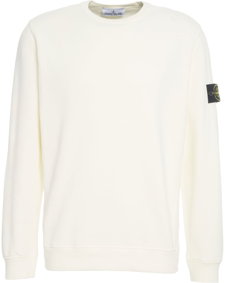Stone Island Sweatshirt with logo detail Wit