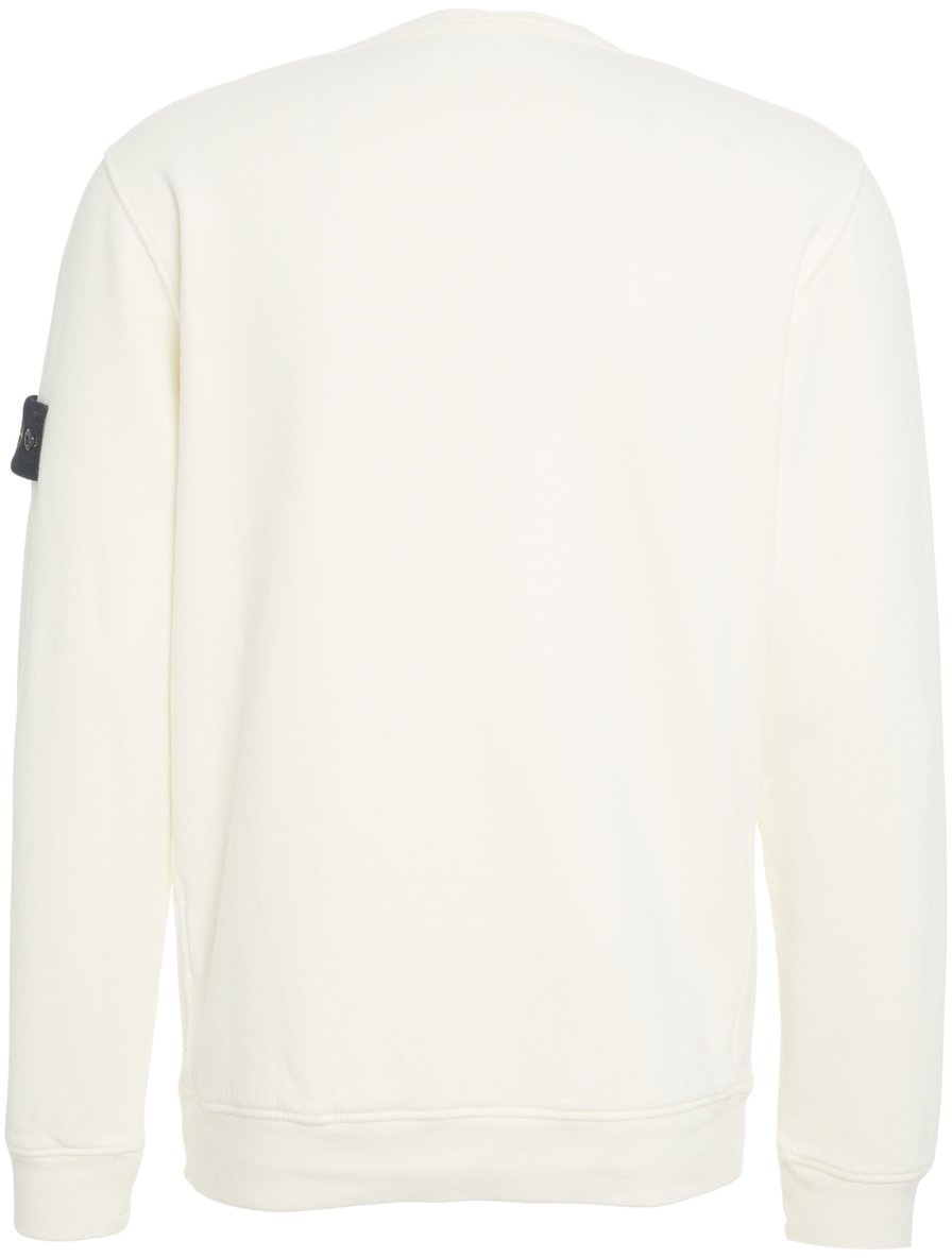 Stone Island Felpa con dettaglio logo Wit