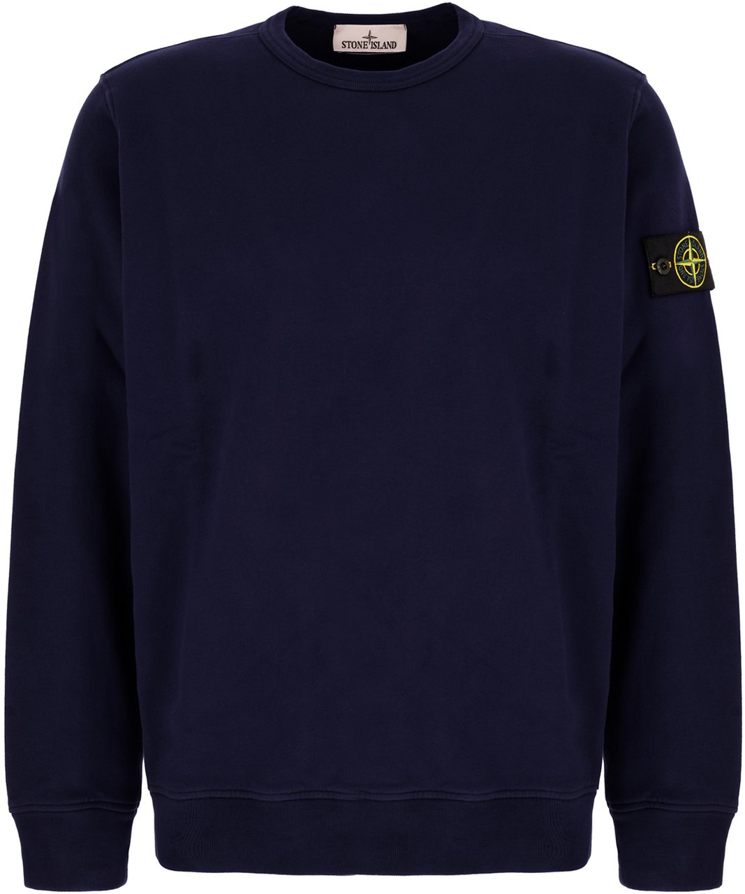 Stone Island Stone Island Navy blue cotton sweatshirt Blauw
