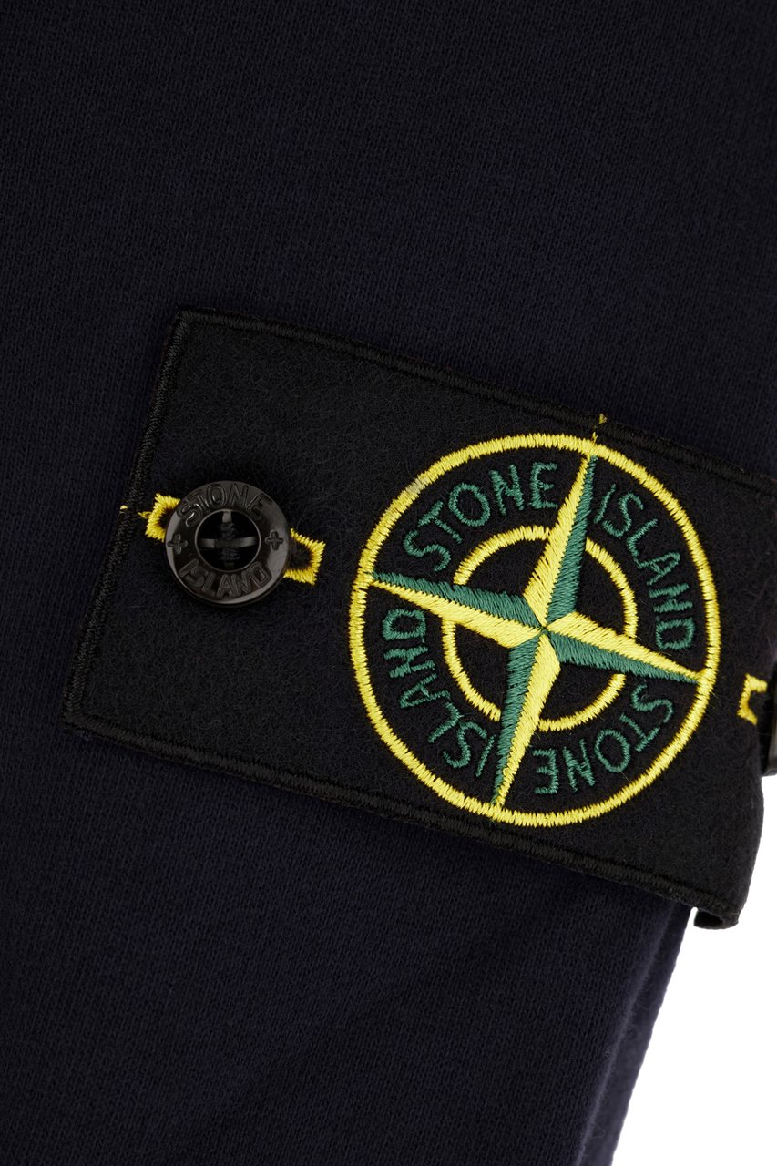 Stone Island Stone Island Felpa in cotone blu notte Blauw