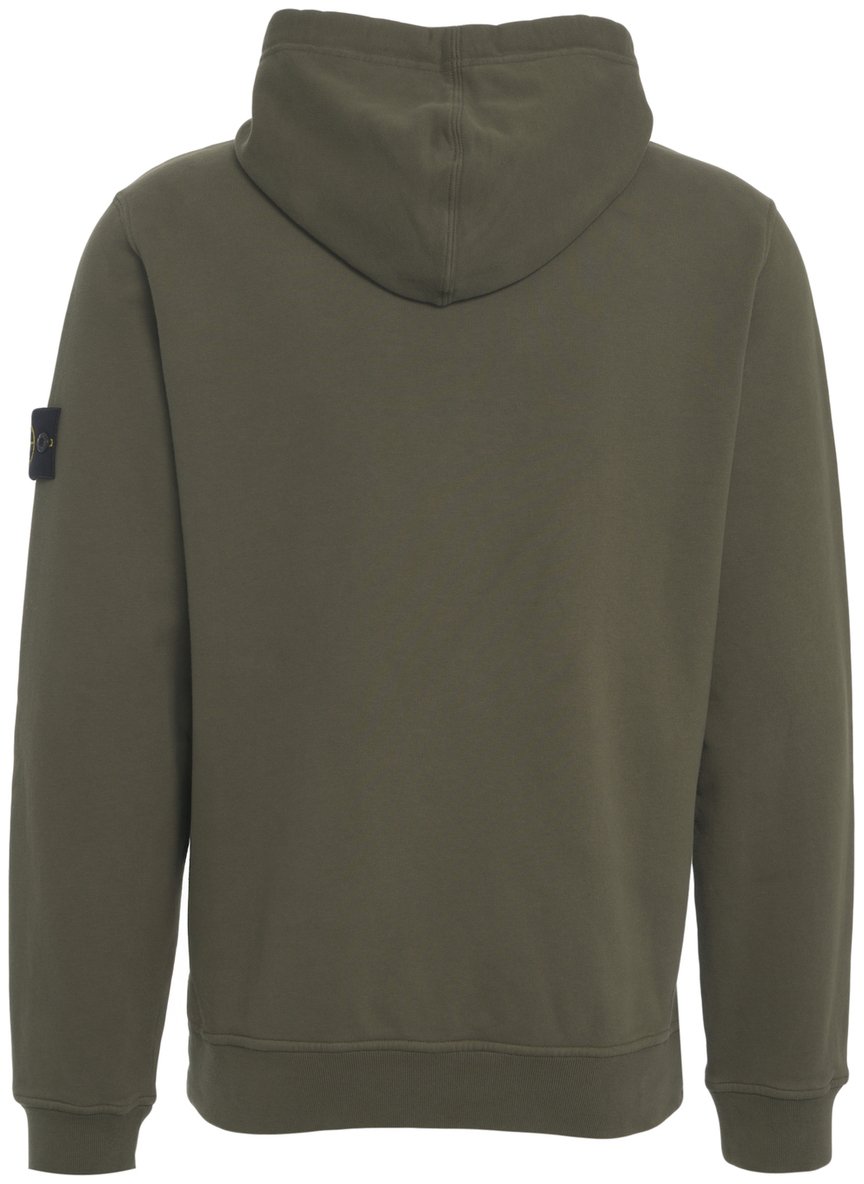 Stone Island Felpa con cappuccio e logo Groen