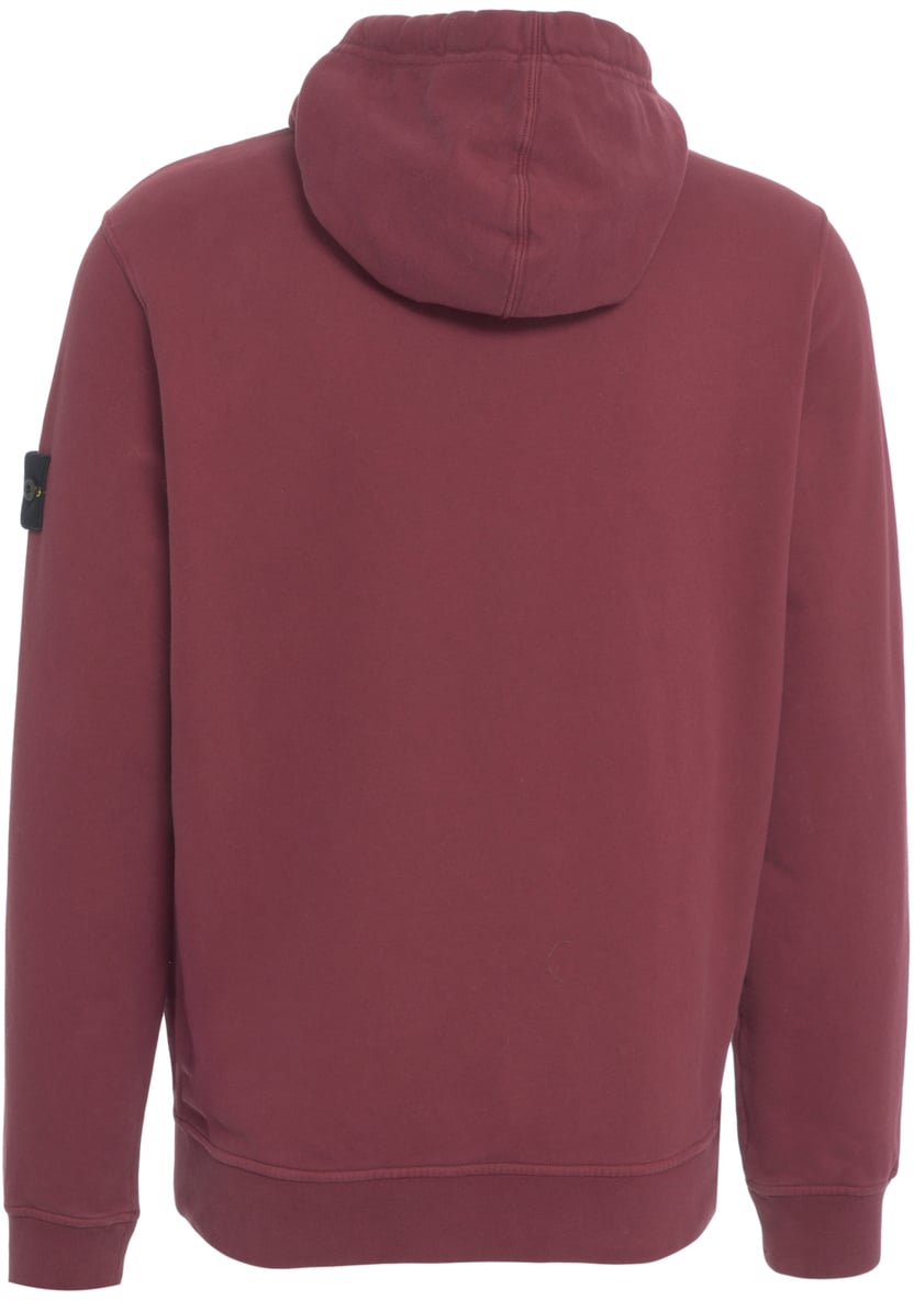 Stone Island Felpa con cappuccio e logo Rood