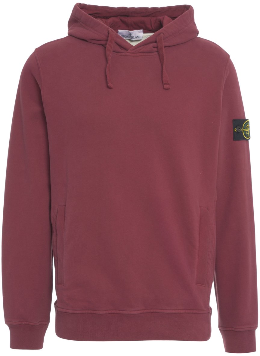 Stone Island Felpa con cappuccio e logo Rood