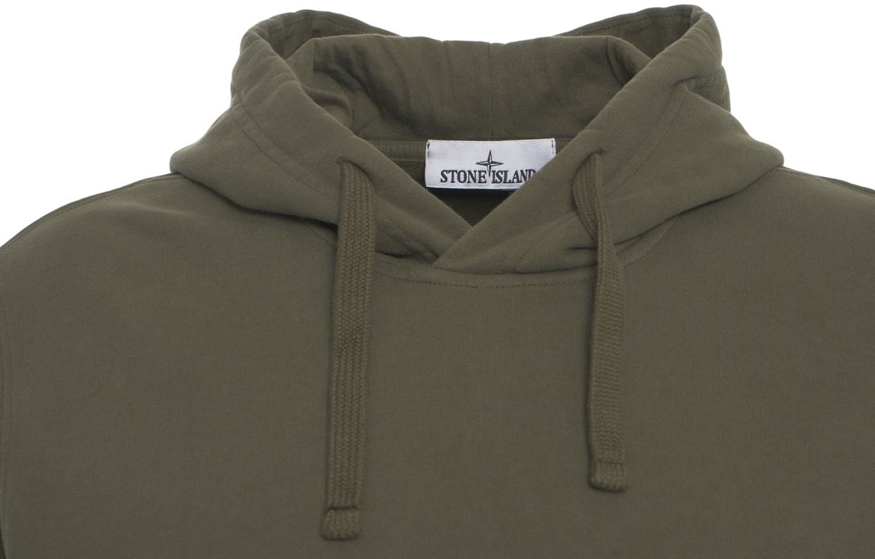 Stone Island Felpa con cappuccio e logo Groen