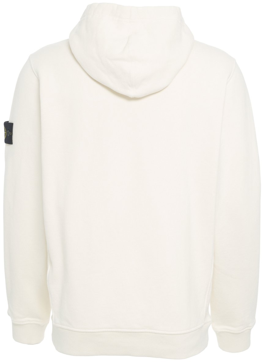Stone Island Felpa con cappuccio e logo Wit