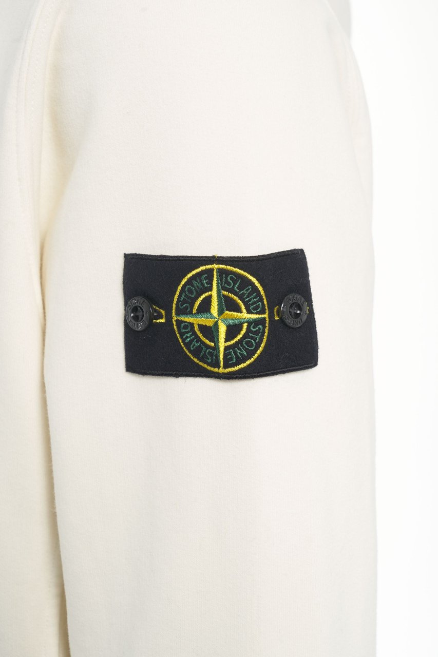 Stone Island Felpa con cappuccio e logo Wit