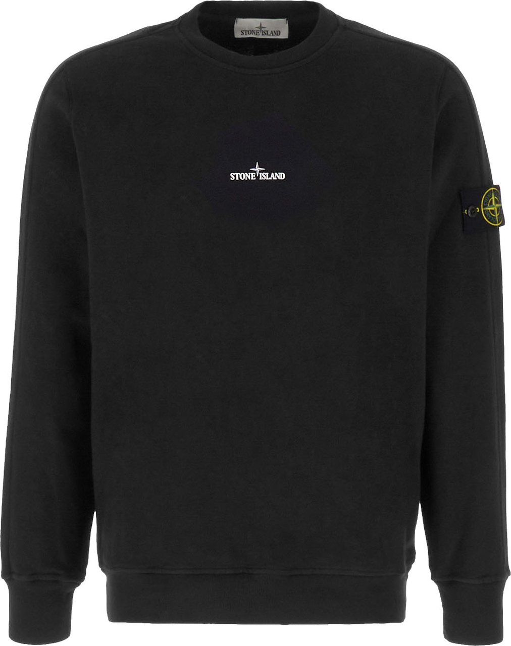 Stone Island Black cotton sweatshirt Zwart