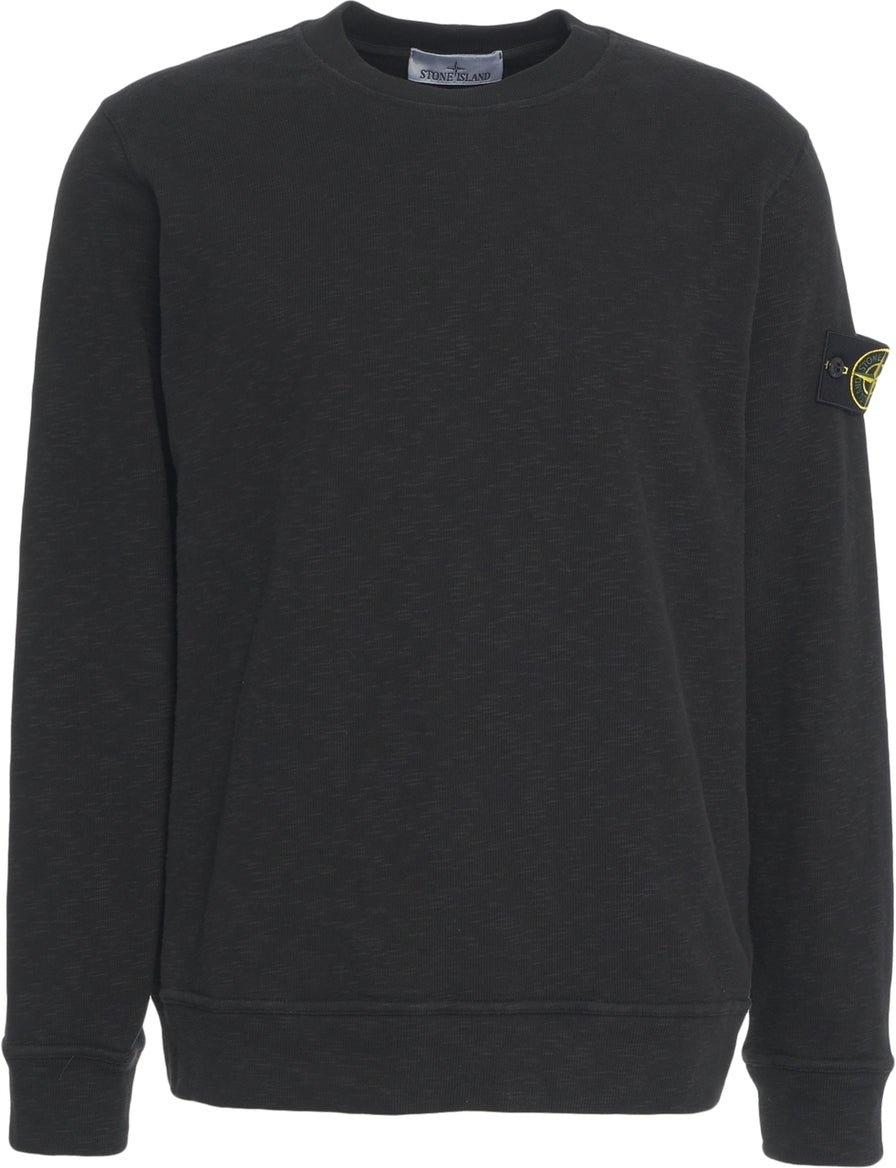 Stone Island Sweatshirt with logo detail Zwart