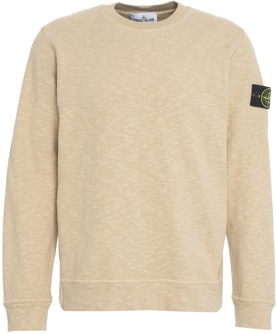 Stone Island Sweatshirt with logo detail Beige