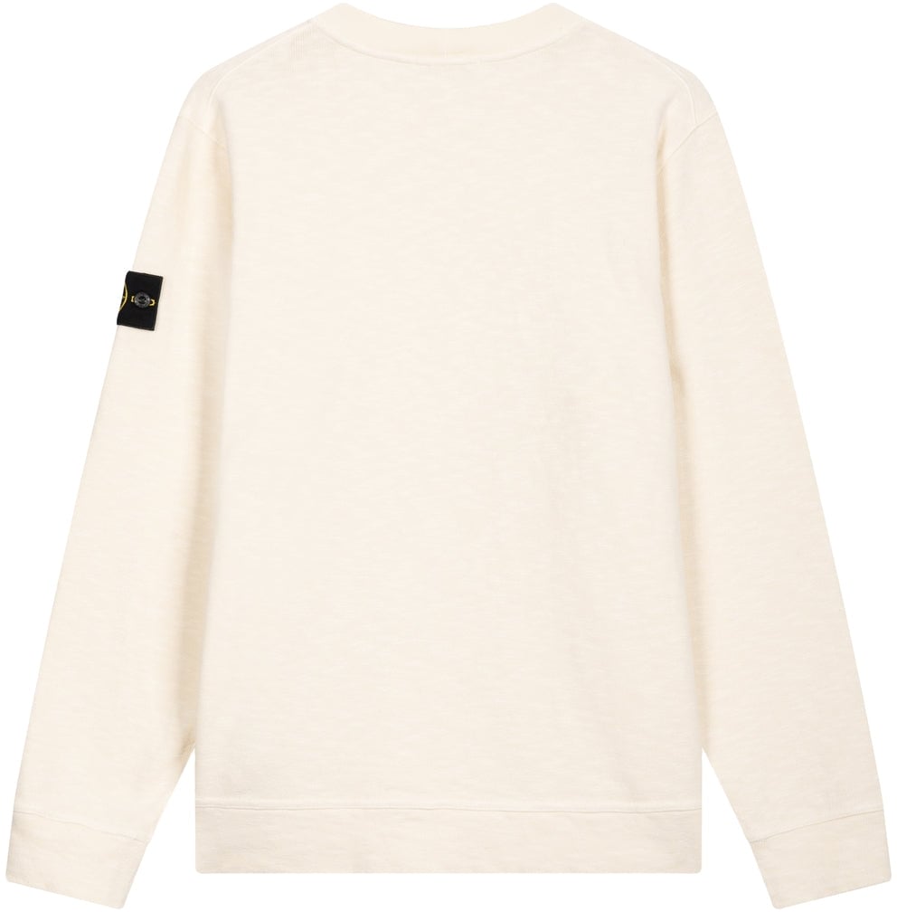 Stone Island Sweatshirt with logo detail Wit