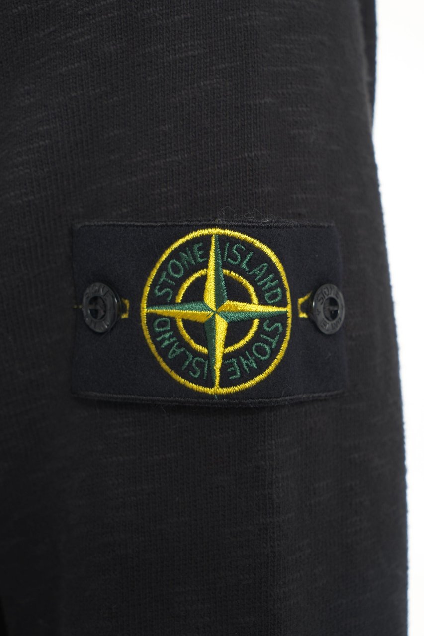 Stone Island Sweatshirt with logo detail Zwart