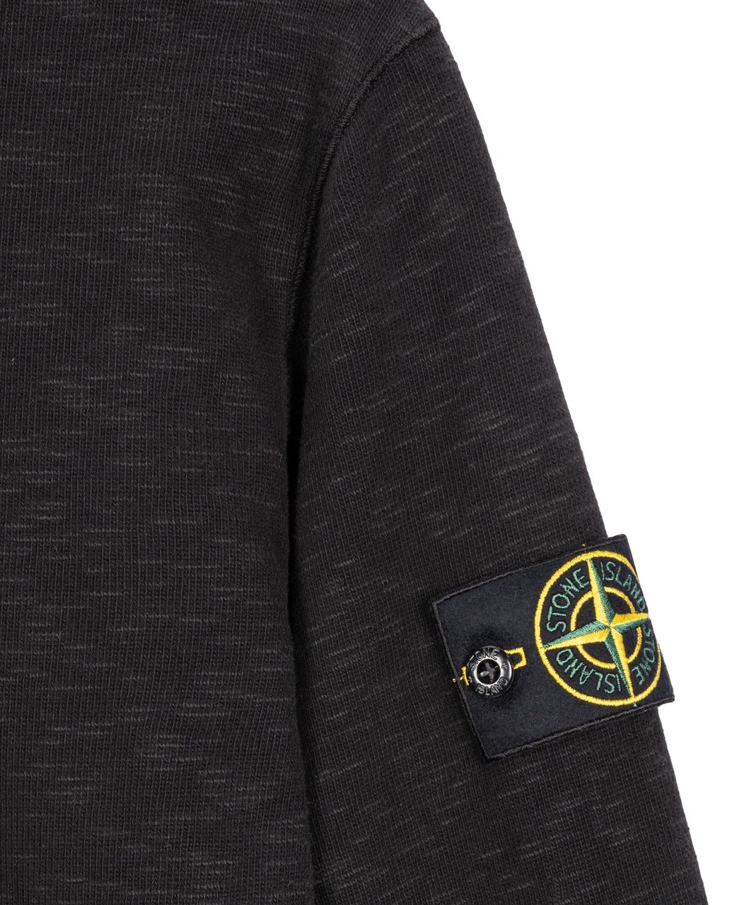 Stone Island Knit polo shirt with logo Zwart