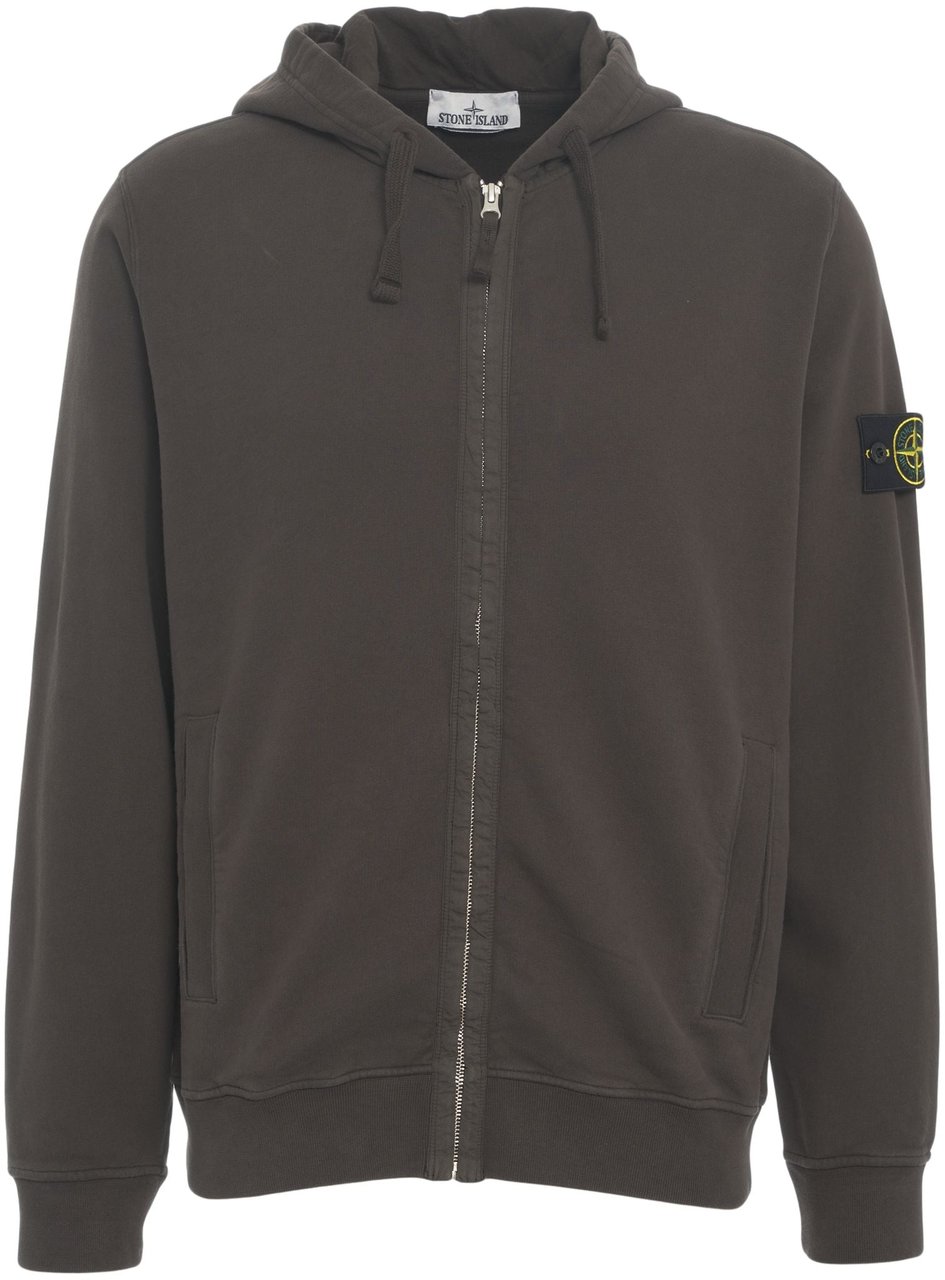 Stone Island Hoodie with logo Bruin