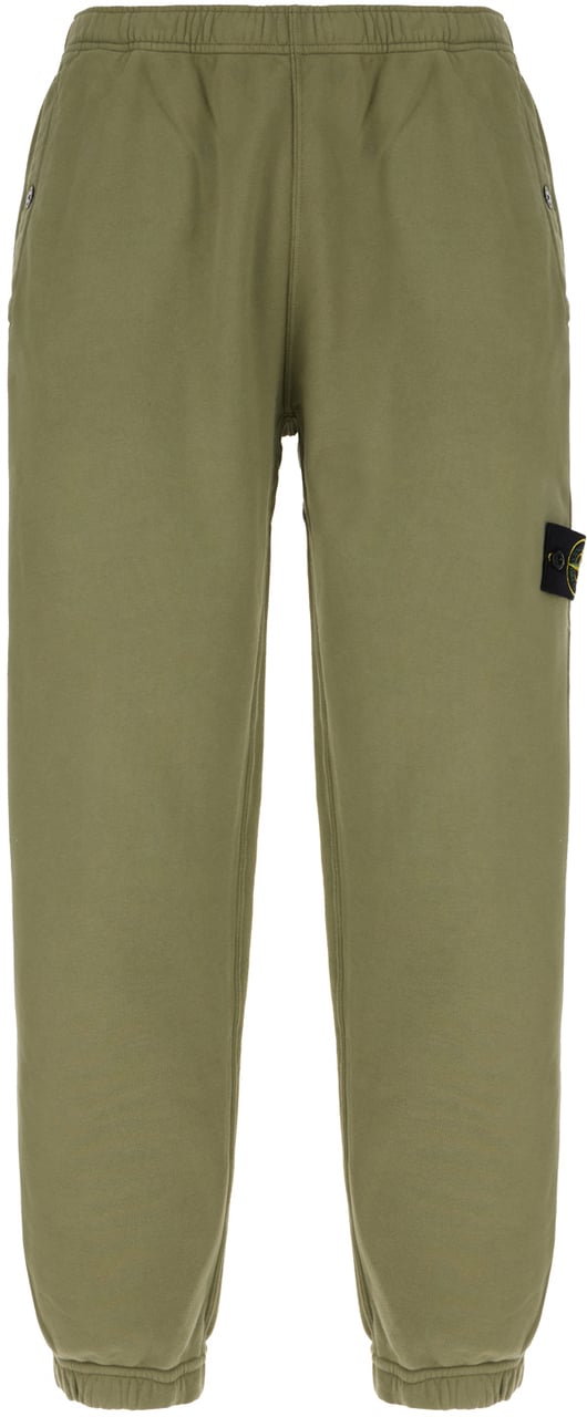 Stone Island Stone Island Olive green cotton joggers Groen