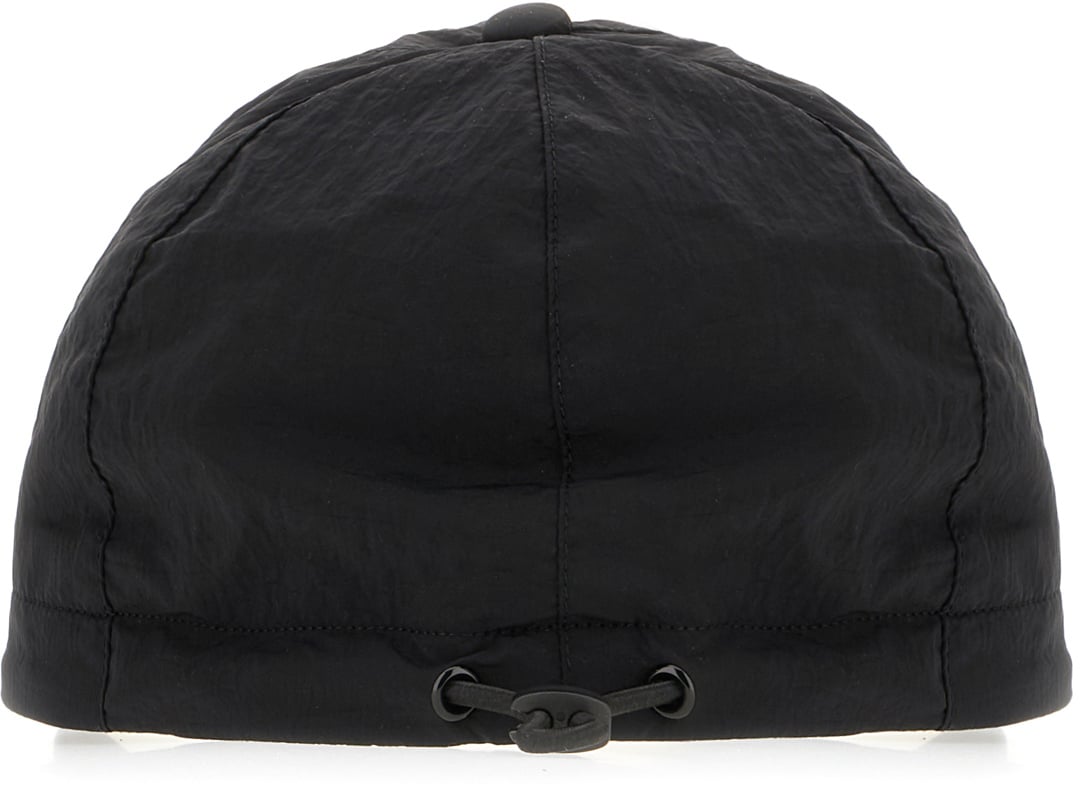 Stone Island Black nylon baseball cap Zwart