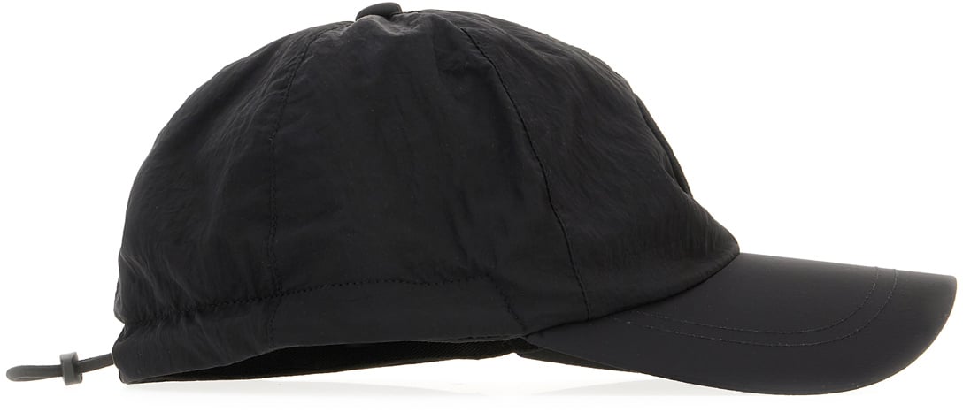 Stone Island Black nylon baseball cap Zwart