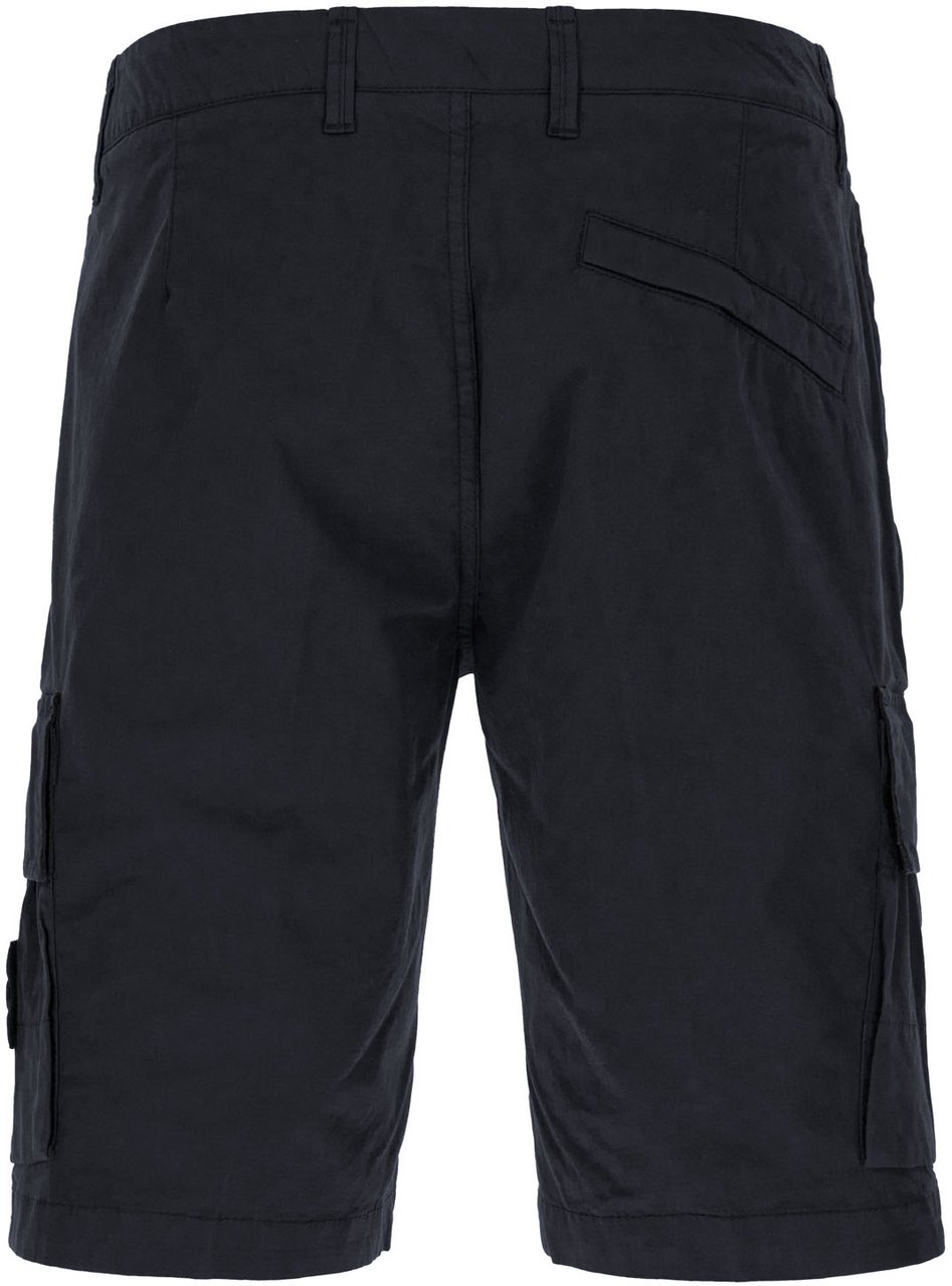 Stone Island Midnight blue cotton stretch bermuda shorts Blauw