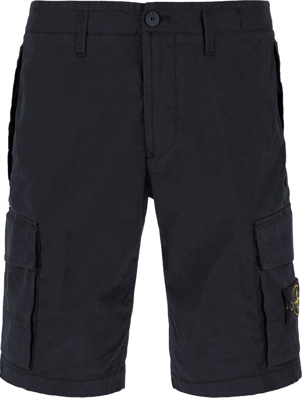 Stone Island Midnight blue cotton stretch bermuda shorts Blauw