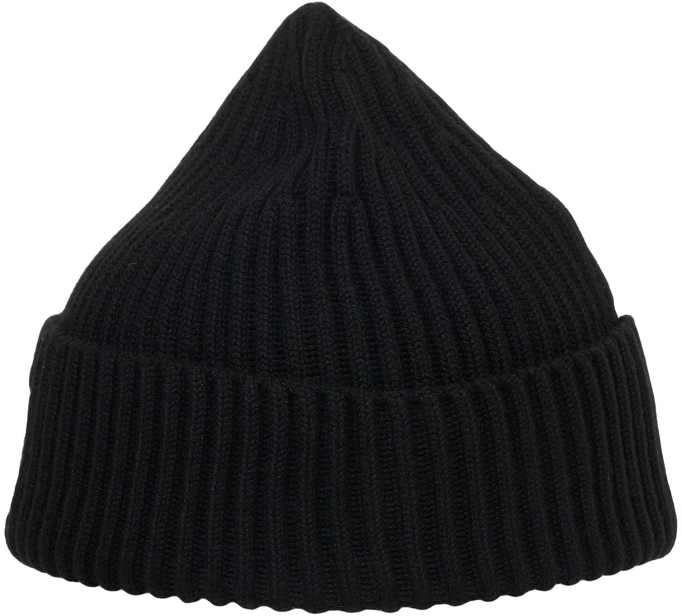 Stone Island Knit beanie with logopatch Zwart
