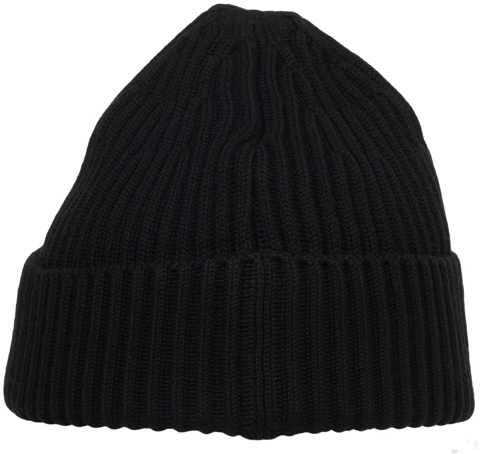 Stone Island Knit beanie with logopatch Zwart