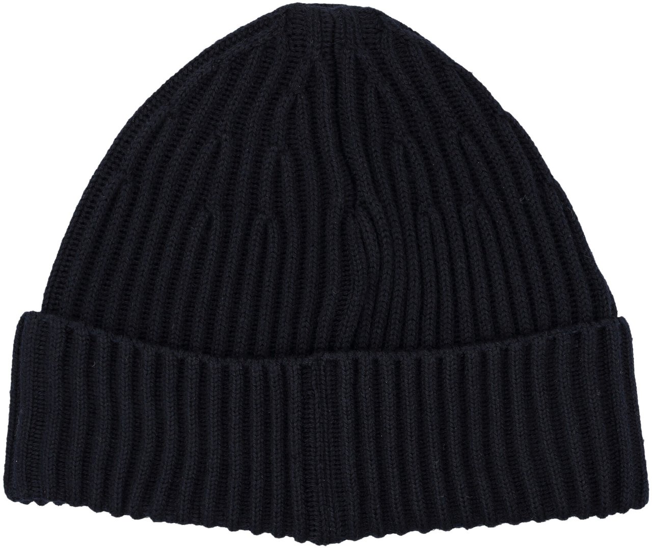 Stone Island Ribbed wool beanie Blauw