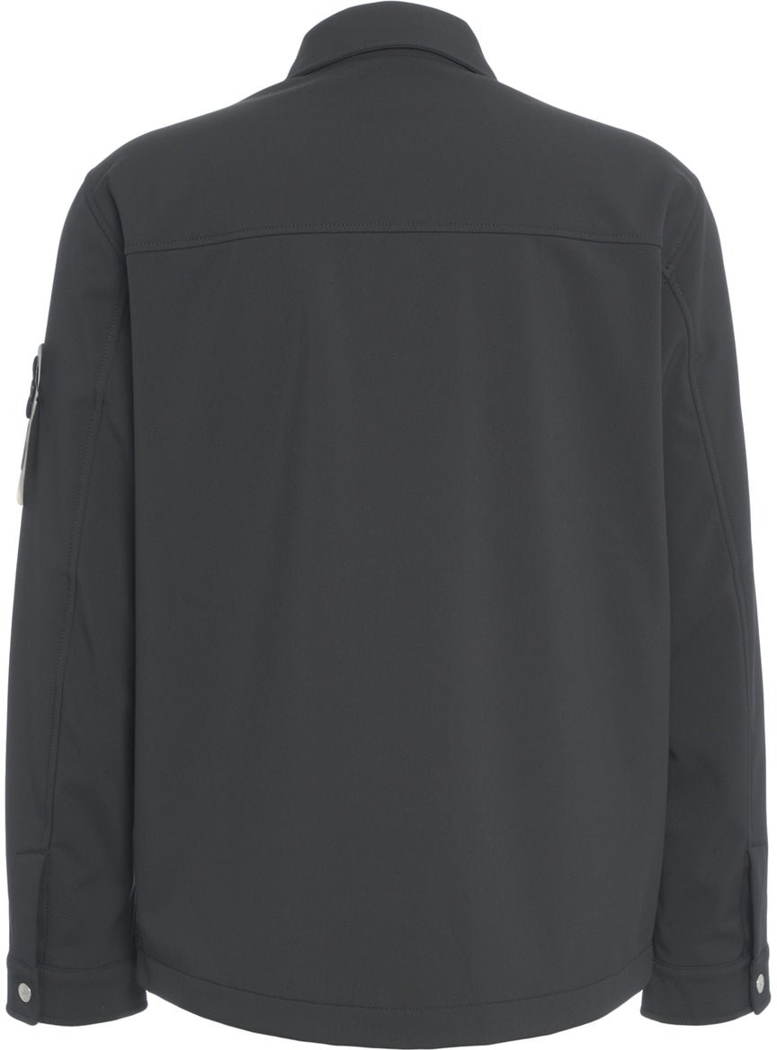 Stone Island Overshirt with removable logo Zwart