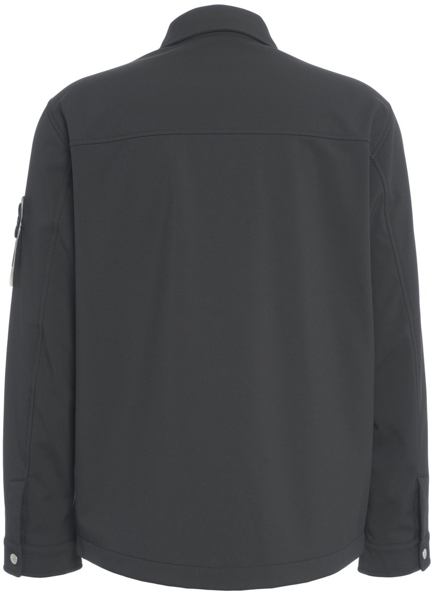 Stone Island Overshirt con logo rimovibile Zwart
