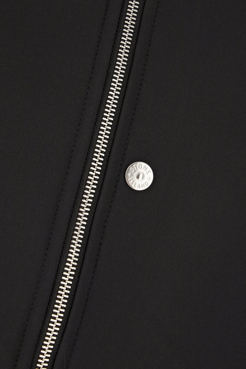 Stone Island Stone Island Black stretch polyester jacket Zwart