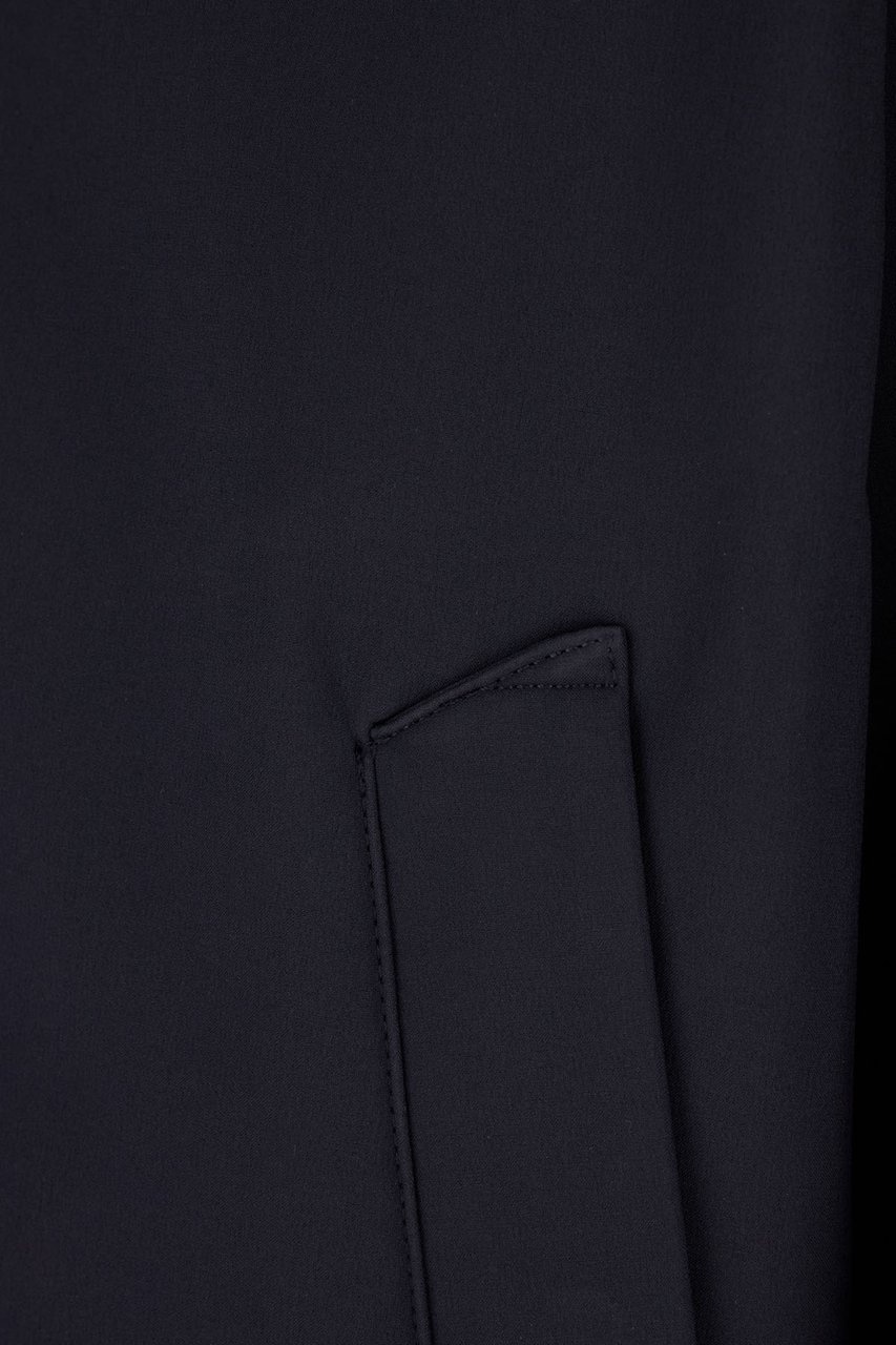 Stone Island Stone Island Navy blue stretch polyester jacket Blauw