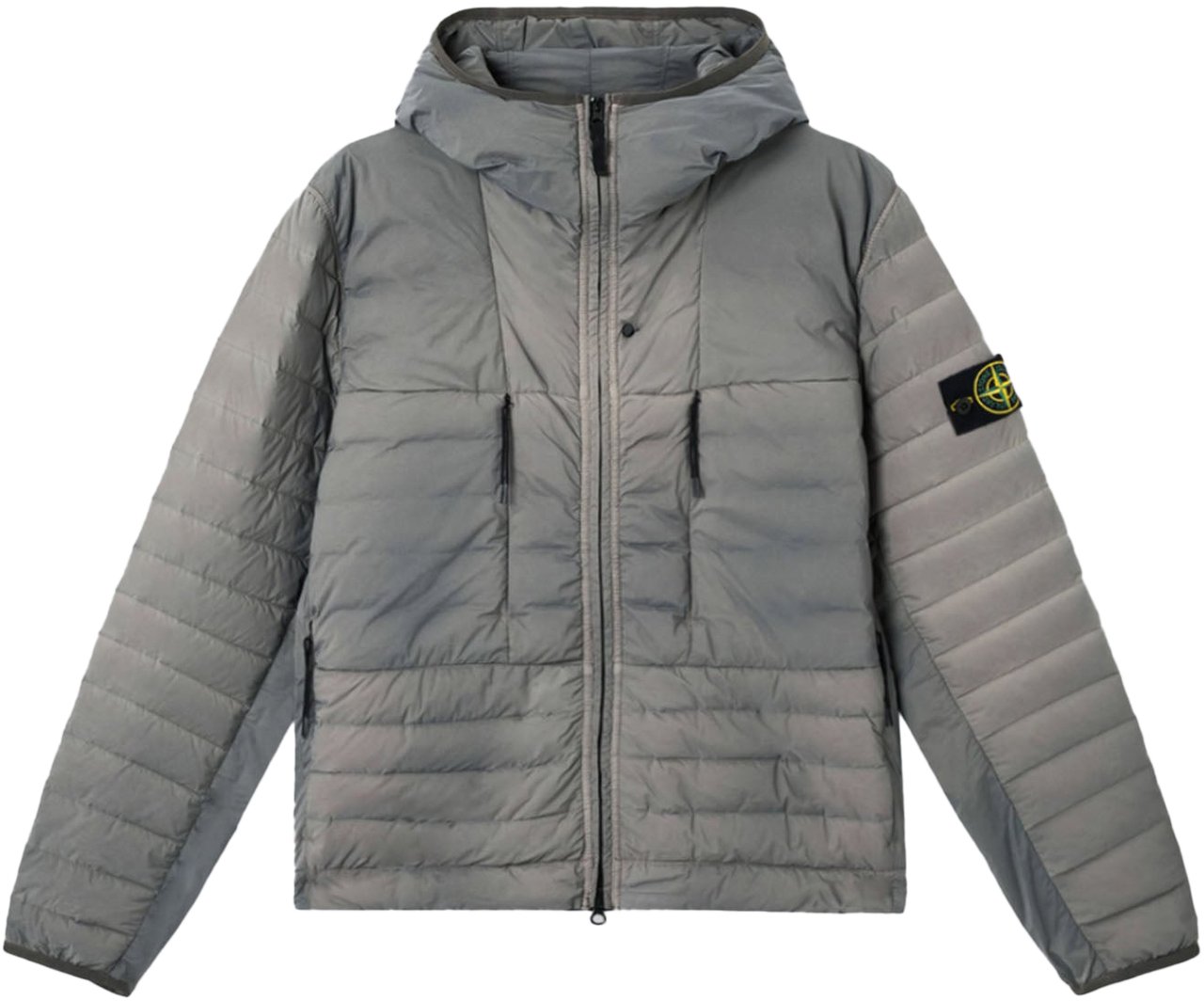 Stone Island SEAMLESS TUNNEL NYLON DOWN-TC JACKET CEMENT Grijs