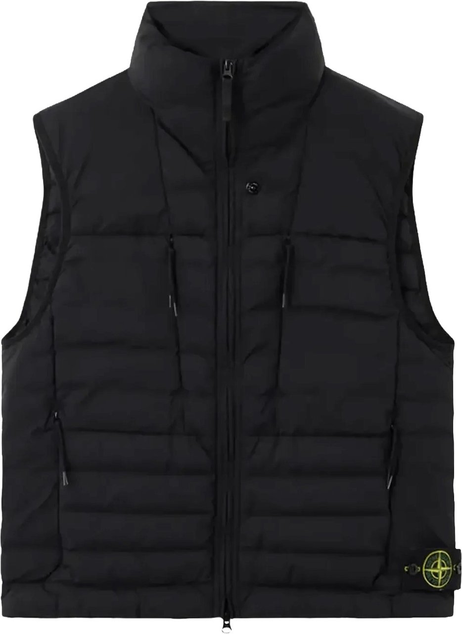 Stone Island NAADLOOS TUNNEL NYLON DONSVEST ZWART Zwart