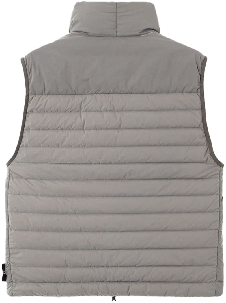 Stone Island SEAMLESS TUNNEL NYLON DOWN-TC VEST CEMENT Grijs