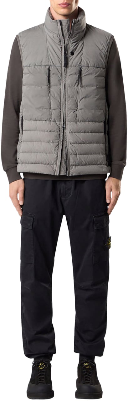 Stone Island SEAMLESS TUNNEL NYLON DOWN-TC VEST CEMENT Grijs