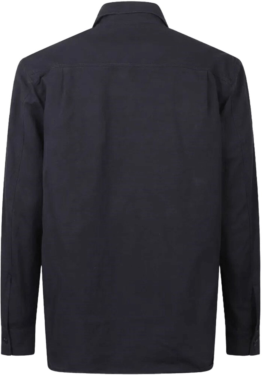 Stone Island SI Ghost katoenen linnen canvas shirts marineblauw Navy