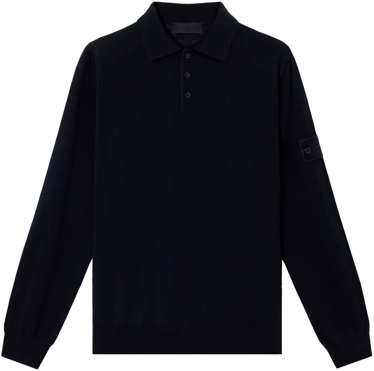 Stone Island S.I. GHOST LIGHT PURE RWS WOOL POLO SHIRT NAVY BLUE Blauw