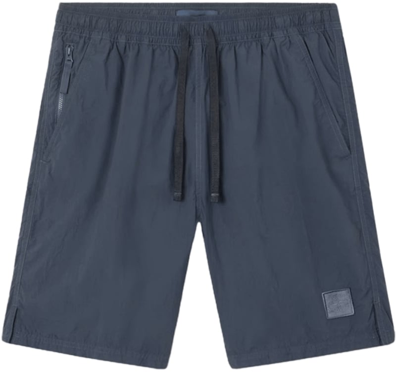 Stone Island SI GHOST NYLON SMERIGLIATO SHORT SLATE BLU Blauw