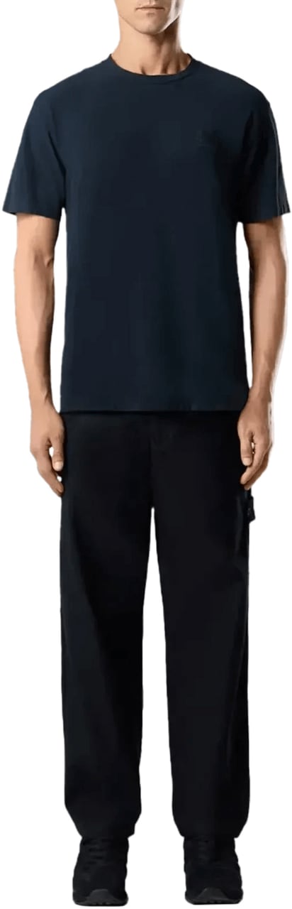 Stone Island SI GHOST T-shirt van biologisch katoenjersey crêpe, marineblauw Navy