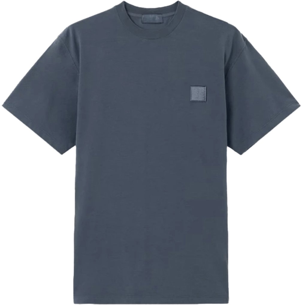 Stone Island SI GHOST T-SHIRT VAN BIOLOGISCH KATOENEN JERSEY CREPE, LEIGRISCH BLAUW Blauw
