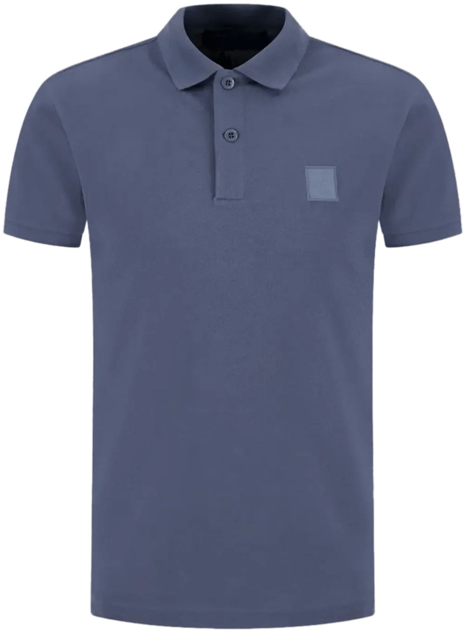 Stone Island SI GHOST BIOLOGISCH KATOEN PIQUÉ POLO SHIRT LEISTEEN Blauw