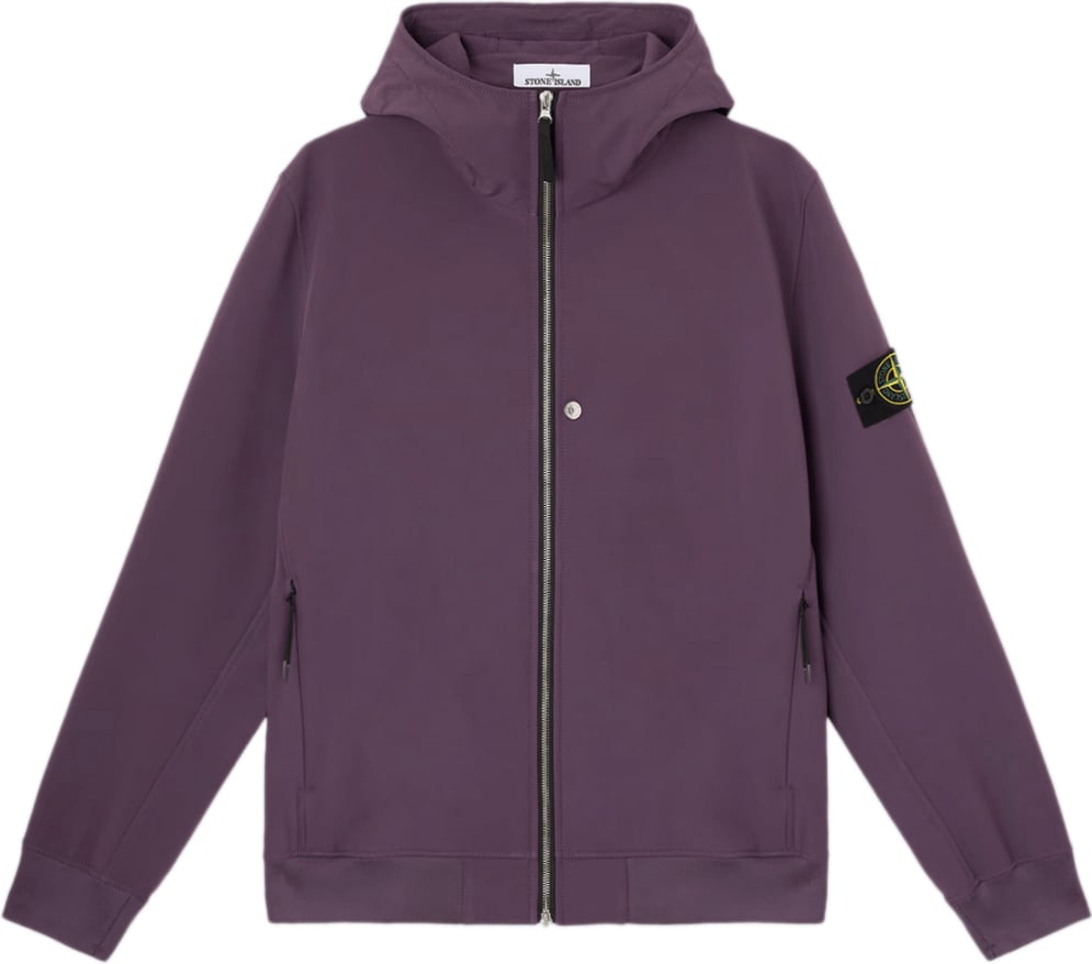 Stone Island SOFT SHELL-R_E.DYE® TECHNOLOGY JACKET AMARANTH Rood