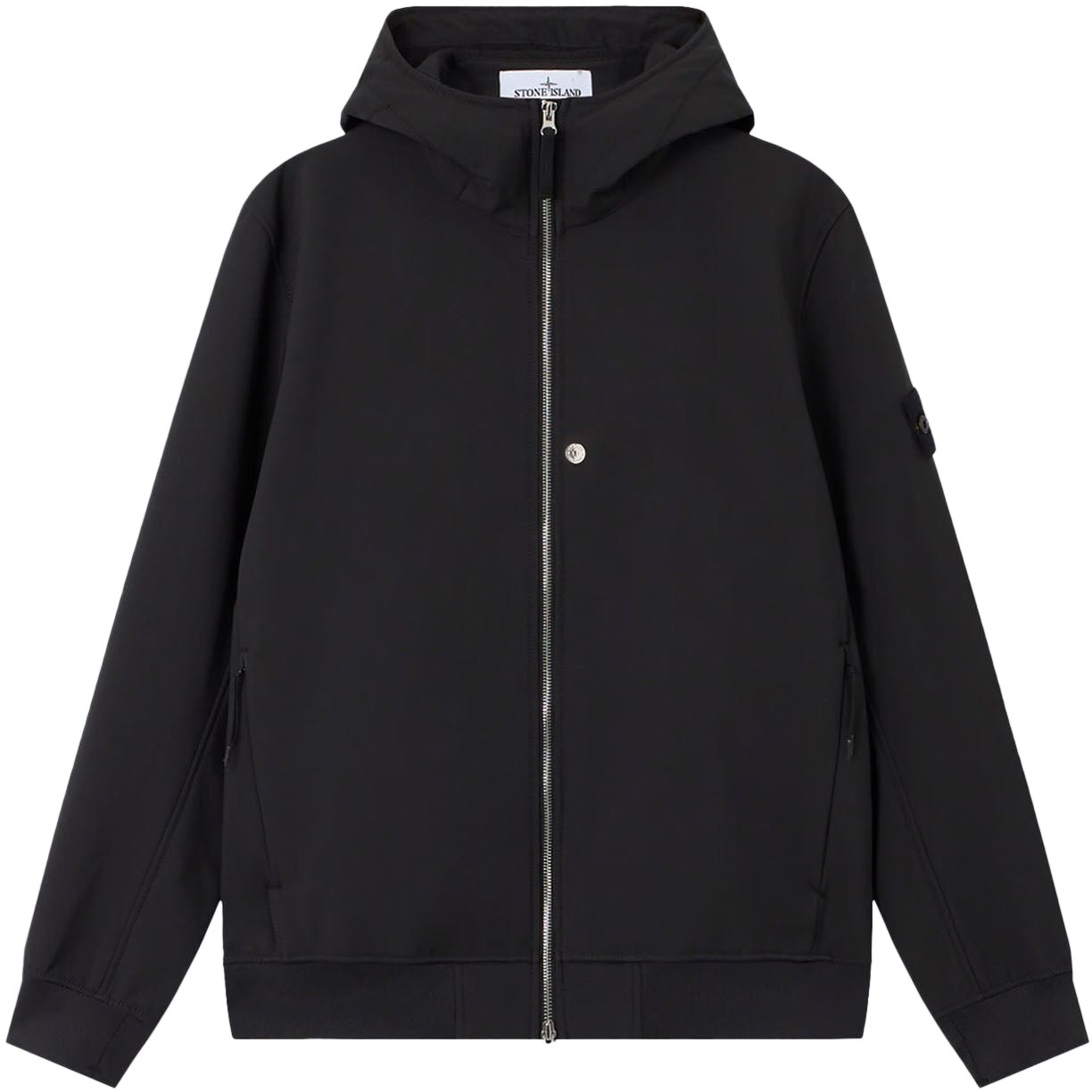 Stone Island SOFT SHELL-R_E.DYE® TECHNOLOGY JACKET BLACK Zwart