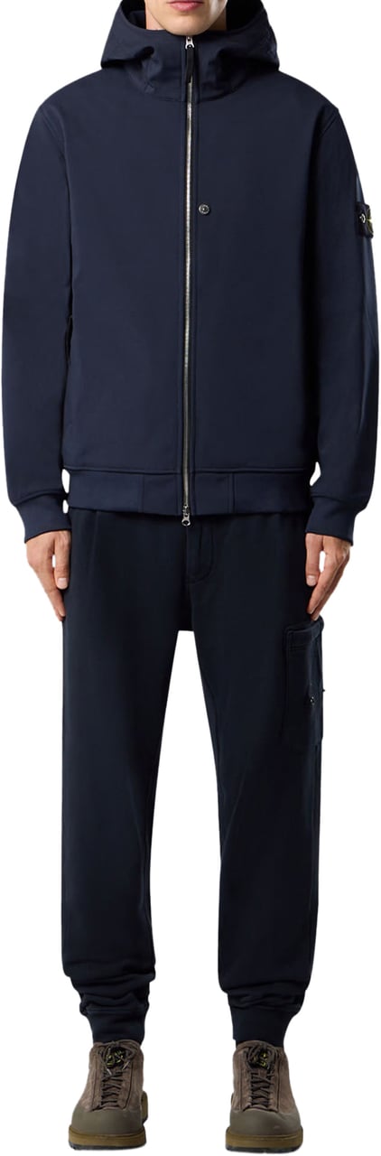 Stone Island SOFT SHELL-R_E.DYE® TECHNOLOGY JACKET NAVY BLUE Blauw