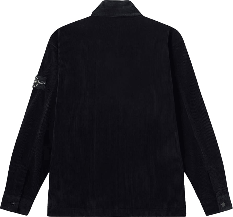 Stone Island ORGANIC COTTON CORDUROY 800 OVERSHIRT Zwart