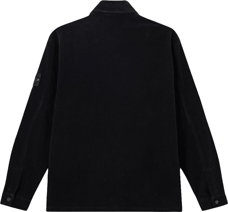 Stone Island ORGANIC COTTON CORDUROY 800 OVERSHIRT Zwart