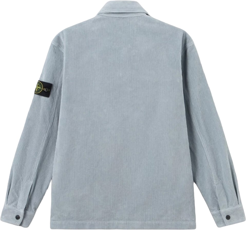 Stone Island ORGANIC COTTON CORDUROY 800 OVERSHIRT Lichtblauw
