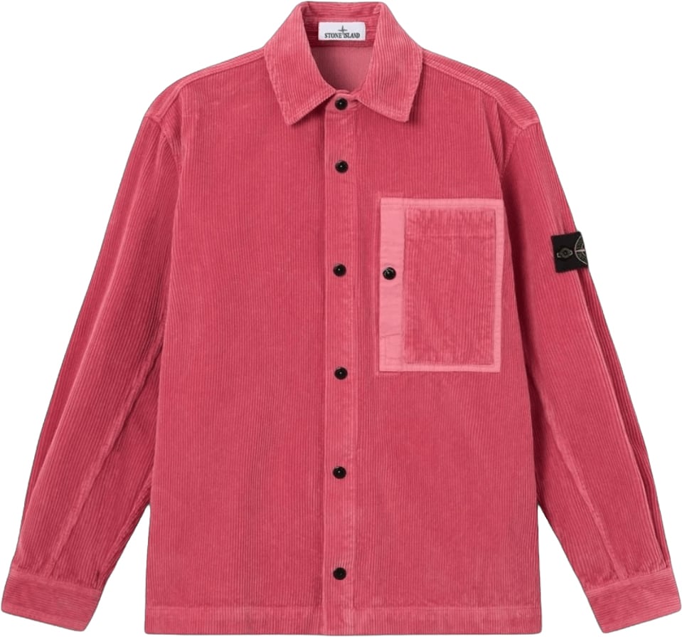 Stone Island ORGANIC COTTON CORDUROY 800 OVERSHIRT Roze