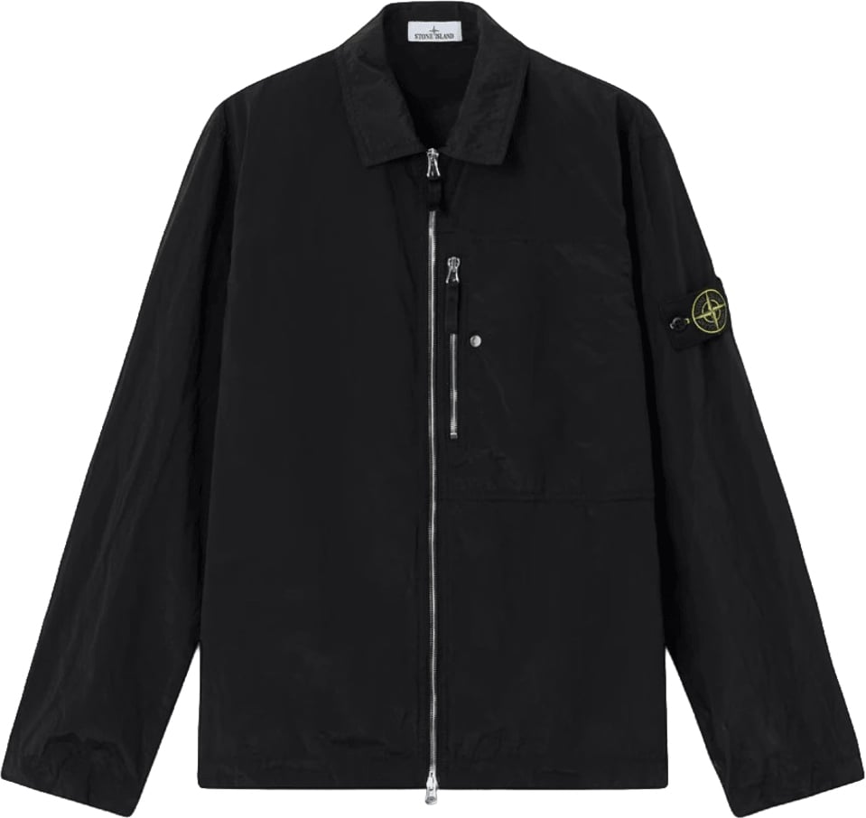 Stone Island NYLON METAL IN ECONYL® OVERSHIRT Zwart