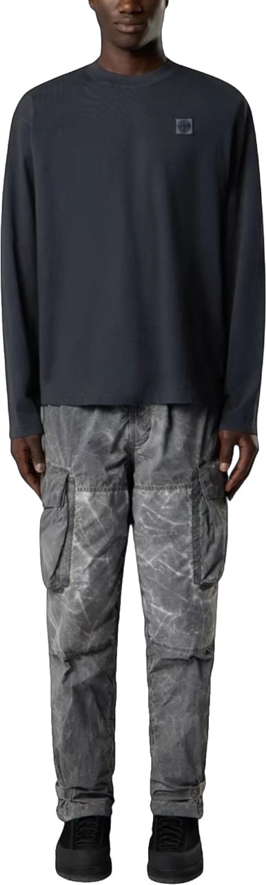 Stone Island ORGANIC COTTON JERSEY LONG SLEEVE T-SHIRT Donkergrijs