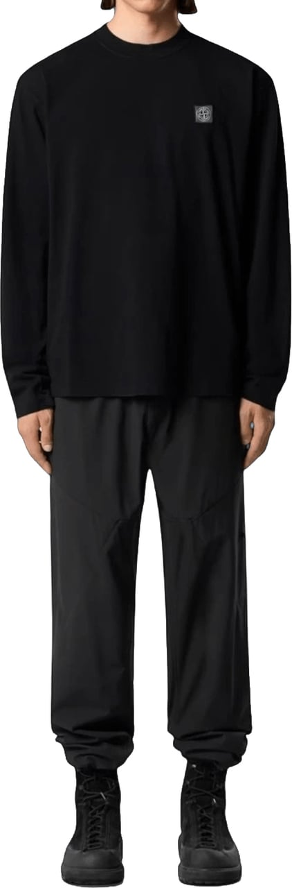 Stone Island ORGANIC COTTON JERSEY LONG SLEEVE T-SHIRT Zwart