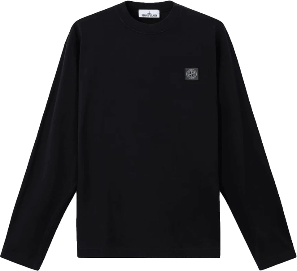 Stone Island ORGANIC COTTON JERSEY LONG SLEEVE T-SHIRT Zwart